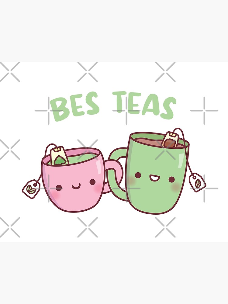 Cute Tea Bag In A Teacup Doodle Art Board Print for Sale by rustydoodle