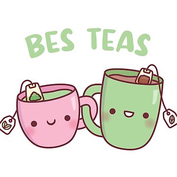 "Cute Mugs Bes Teas Besties" Sticker for Sale by rustydoodle | Redbubble