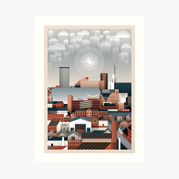 Birmingham Cityscape II Art Print