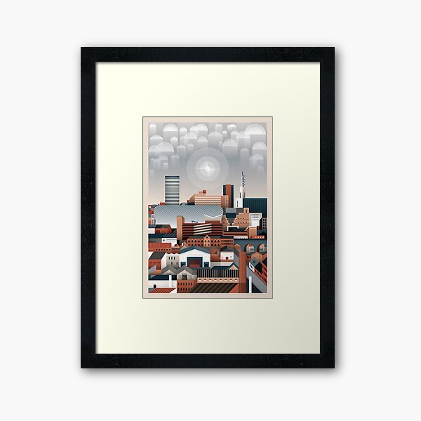 Birmingham Cityscape II Framed Art Print