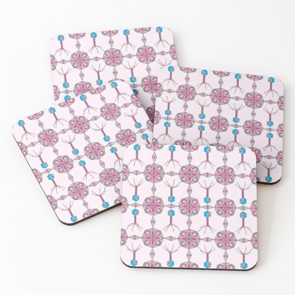 Item preview, The Pink Viral Cell in Mandala Design Pattern designed and sold by MyMemoriesArts.