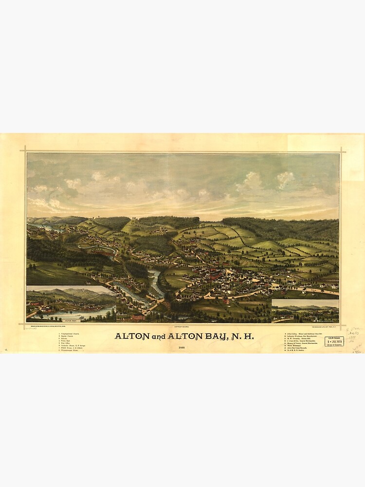 "Aerial View of Alton and Alton Bay, New Hampshire (1888)" Photographic