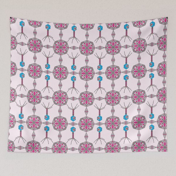 Item preview, The Pink Viral Cell in Mandala Design Pattern designed and sold by MyMemoriesArts.