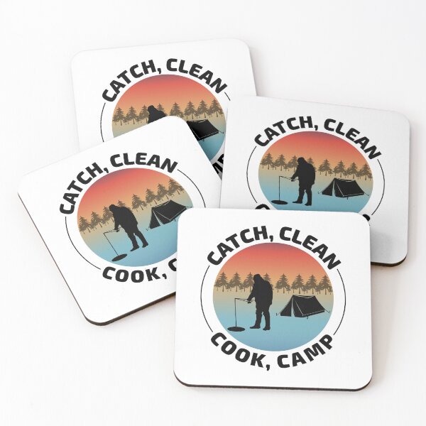 Item preview, Ice Fishing Fisher Winter Camping Mountain Nature designed and sold by CuteDesigns1.