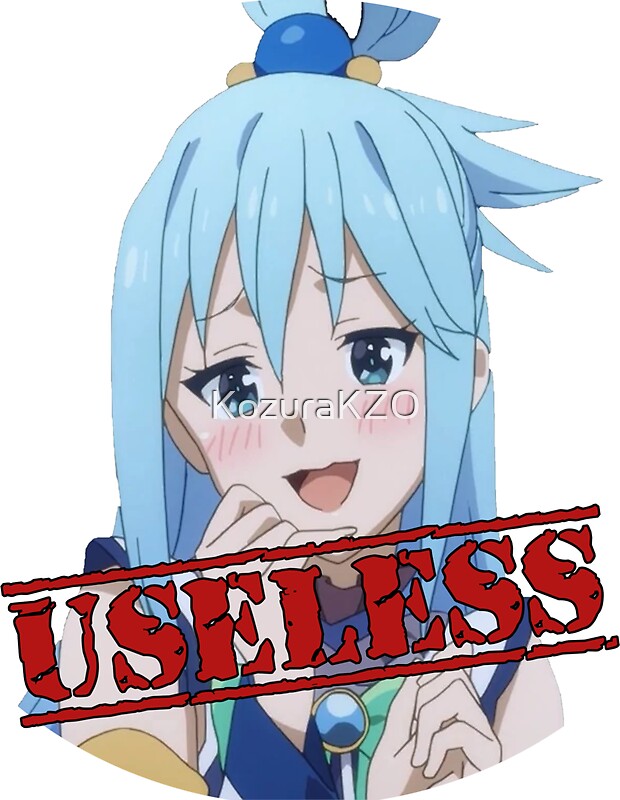 Aqua Useless Goddess Konosuba Card Anime Tank Top by 
