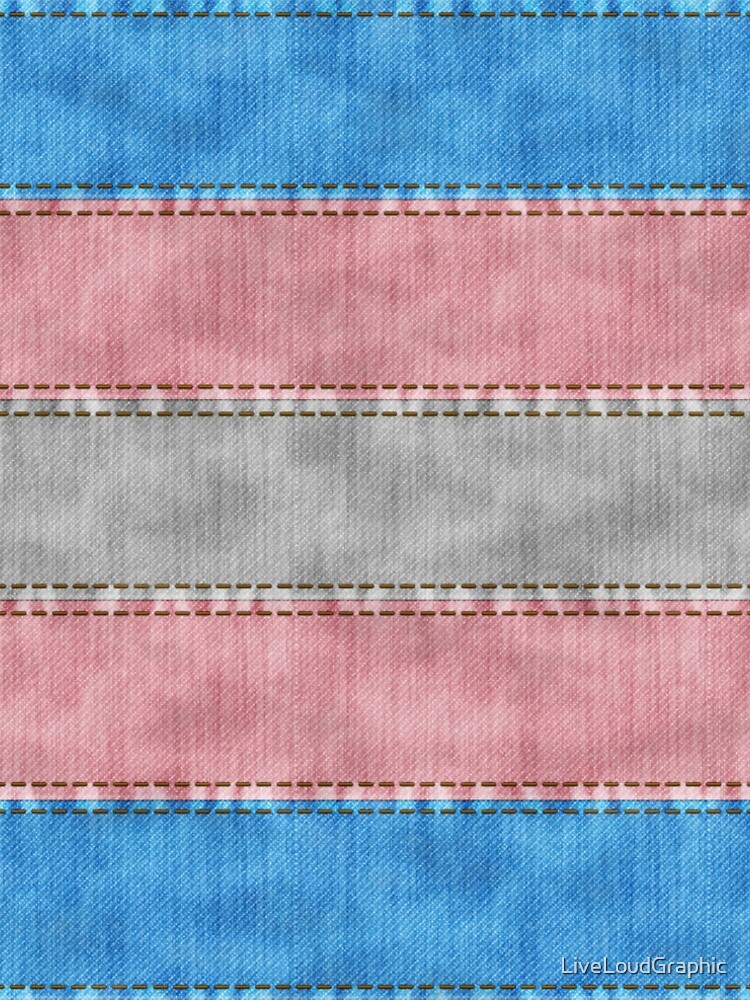 Transgender Denim Flag by LiveLoudGraphic