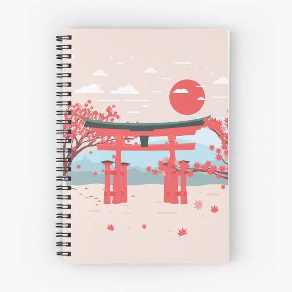 Item preview, Maple Garden Japanese Shinto Torii Gate Red Sun designed and sold by BakaOutfit.