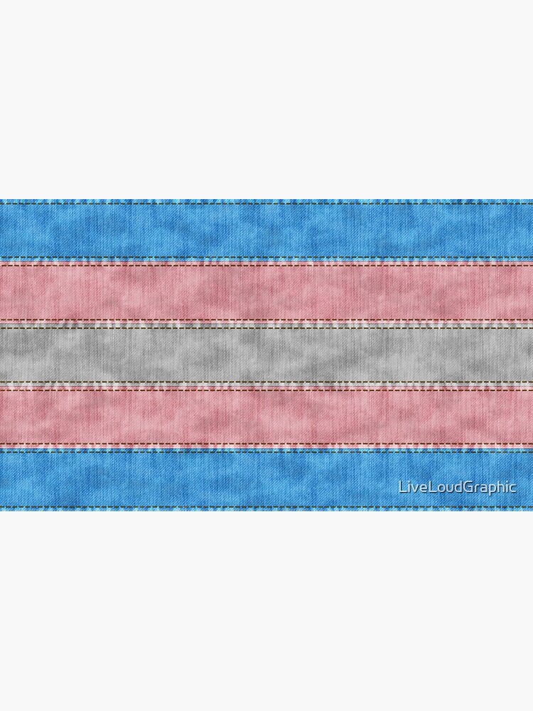 Transgender Denim Flag by LiveLoudGraphic