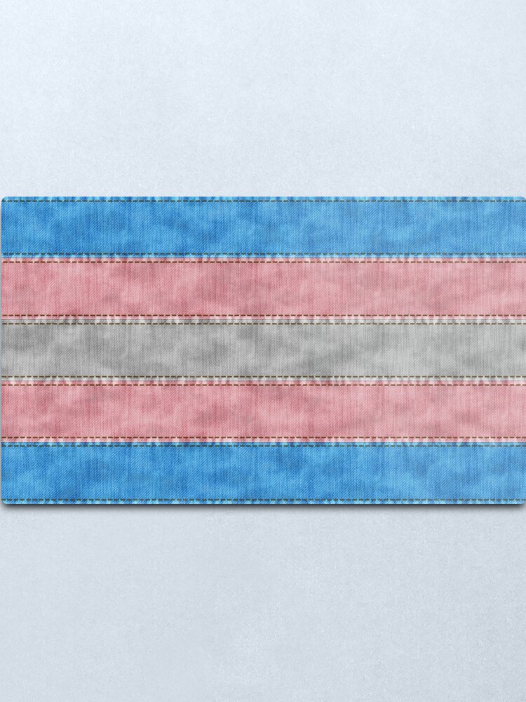 Alternate view of Transgender Denim Flag Metal Print