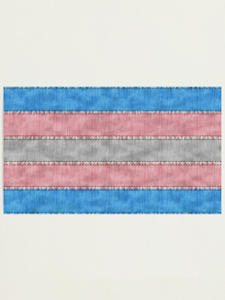 Alternate view of Transgender Denim Flag Photographic Print