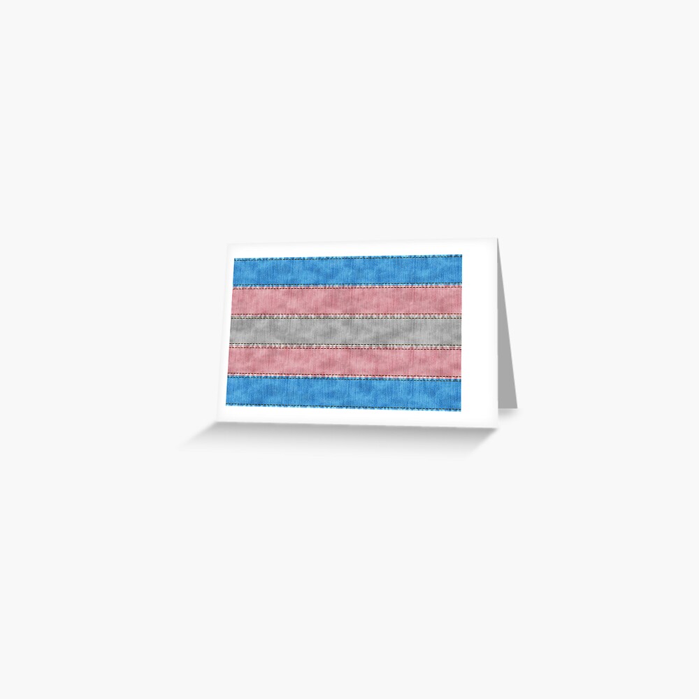 Transgender Denim Flag Greeting Card