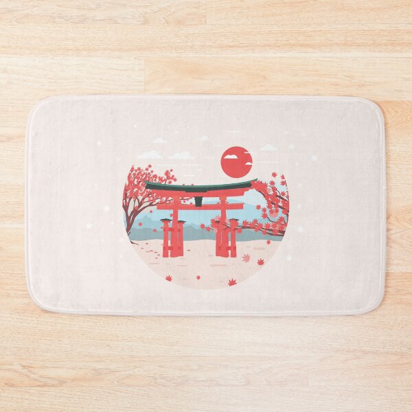 Item preview, Maple Garden Japanese Shinto Torii Gate Red Sun designed and sold by BakaOutfit.