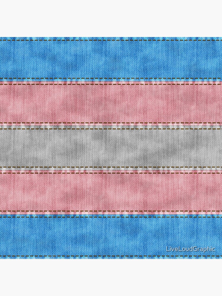Transgender Denim Flag by LiveLoudGraphic