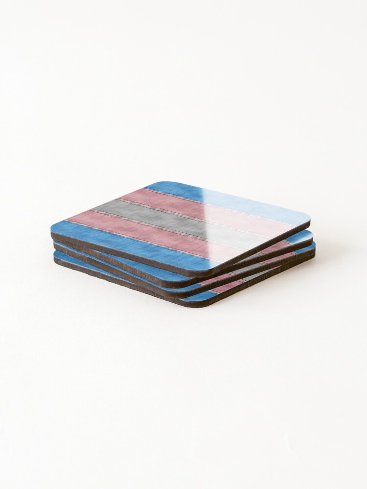 Alternate view of Transgender Denim Flag Coasters (Set of 4)