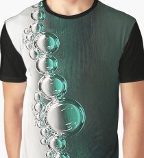 Macro Bubbles Blue Graphic T-Shirt