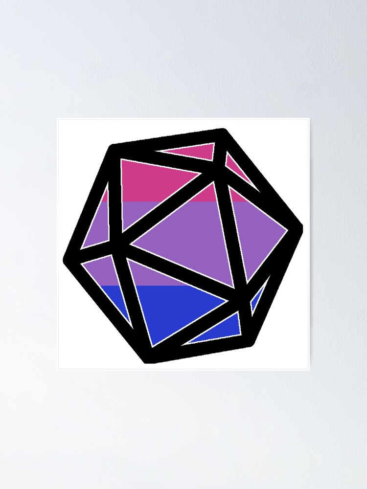 Bisexual Pride Flag D20 Dice Poster For Sale By Design Dungeon Redbubble 6630