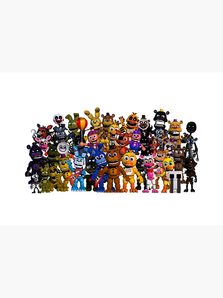Solve Fnaf 5 - All animatronics jigsaw puzzle online with 45 pieces