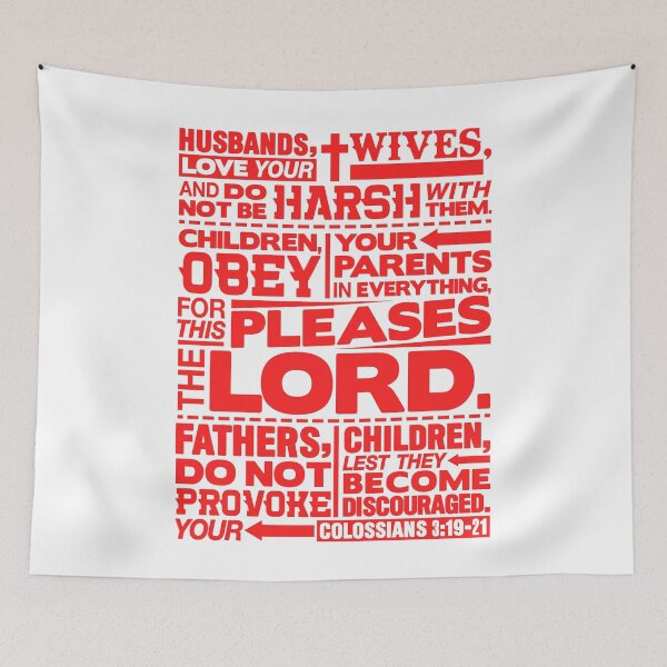 Item preview, Colossians 3:19-21 Happy Family designed and sold by plushism.