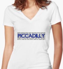 Piccadilly Line Women's Fitted V-Neck T-Shirt
