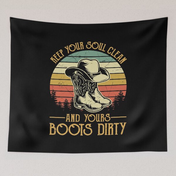 Item preview, Lucky Successful Position To Rise Vintage Keep Your Soul Clean And Yours Boots Dirty designed and sold by CraftMendoza.