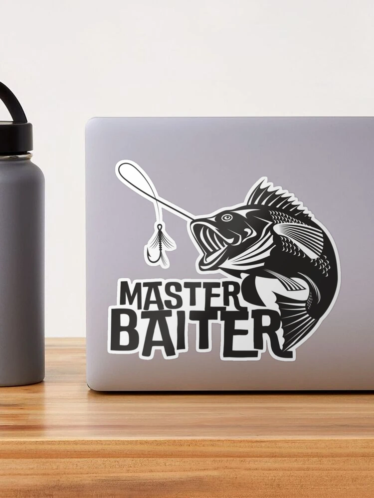 Men's Funny Fishing, Best Master Baiter Vintage Tshirt Design, Fishing  Gifts For Men Sticker for Sale by calalassy