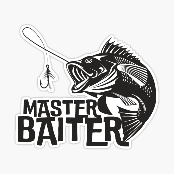 Men's Funny Fishing, Best Master Baiter Vintage Tshirt Design, Fishing  Gifts For Men Sticker for Sale by calalassy