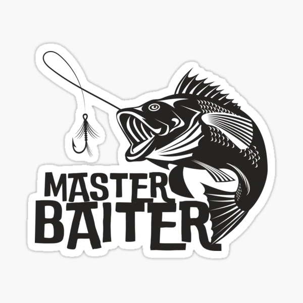 Men's Funny Fishing, Best Master Baiter Vintage Tshirt Design, Fishing  Gifts For Men Sticker for Sale by calalassy