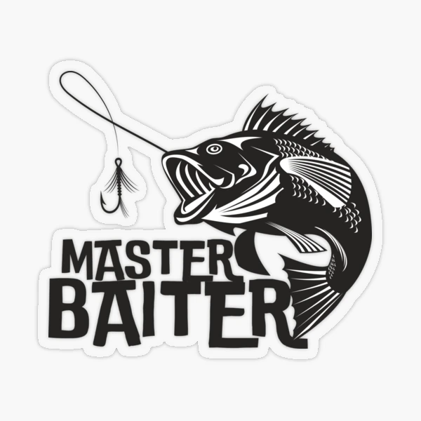 Men's Funny Fishing, Best Master Baiter Vintage Tshirt Design, Fishing  Gifts For Men Sticker for Sale by calalassy