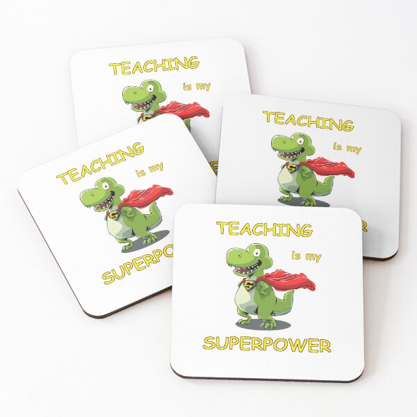 Item preview, Teaching is my Superpower, Dinosaur, Animal, T Rex designed and sold by iHeartDinosaurs.