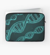 Aqua DNA Helix Strand Laptop Sleeve