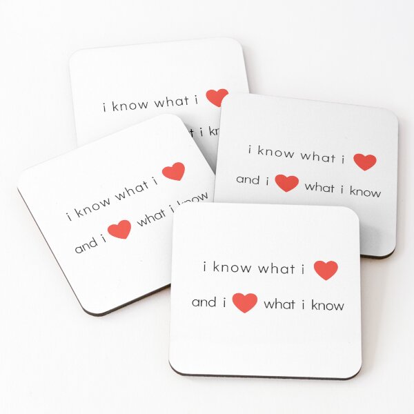 Item preview, I know what I love and I love what I know (white background) designed and sold by SubashSL.