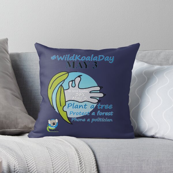 #wildkoaladay Throw Pillow