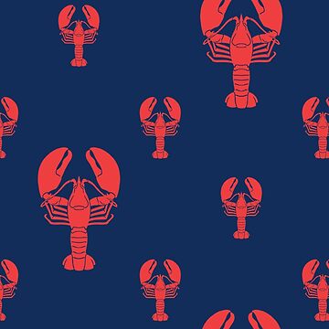 Artwork thumbnail, Lobster Squadron on navy by Iker Paz Studio