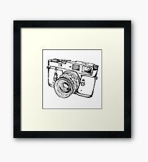 Rangefinder Style Camera Drawing Framed Print