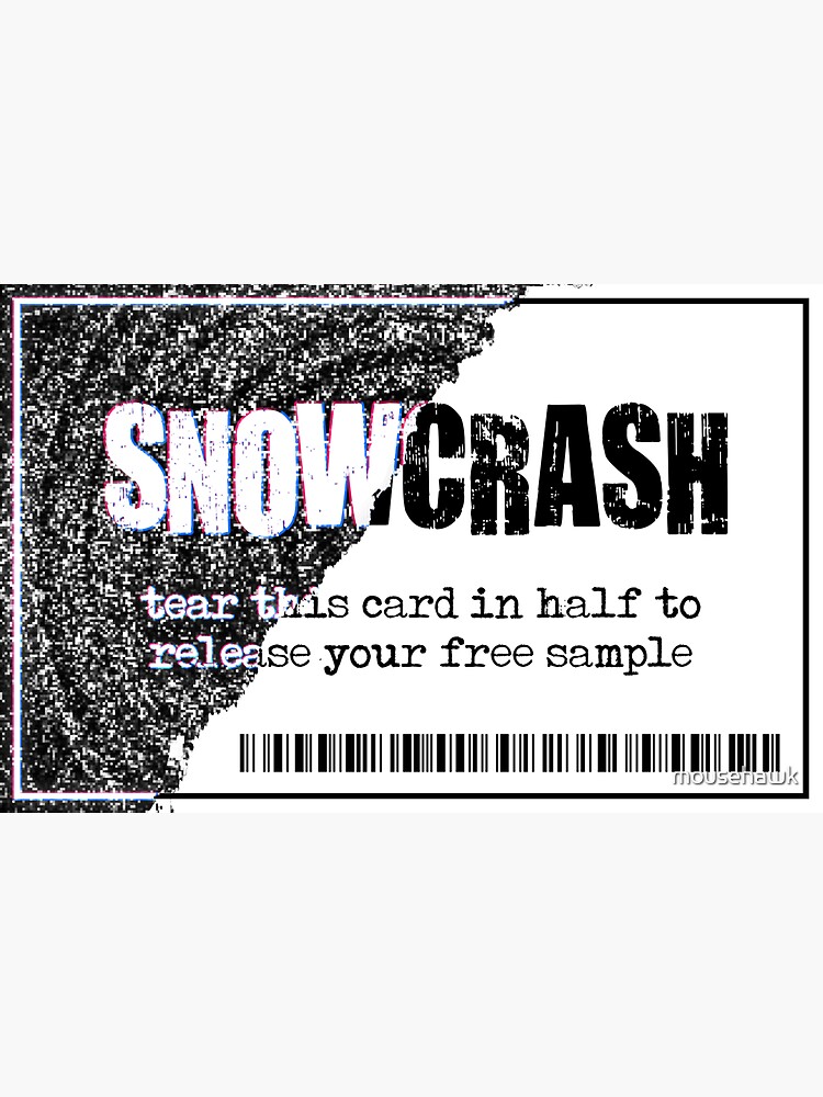 Thumbnail 3 of 3, Sticker, Snow Crash - Free Sample designed and sold by mousehawk.