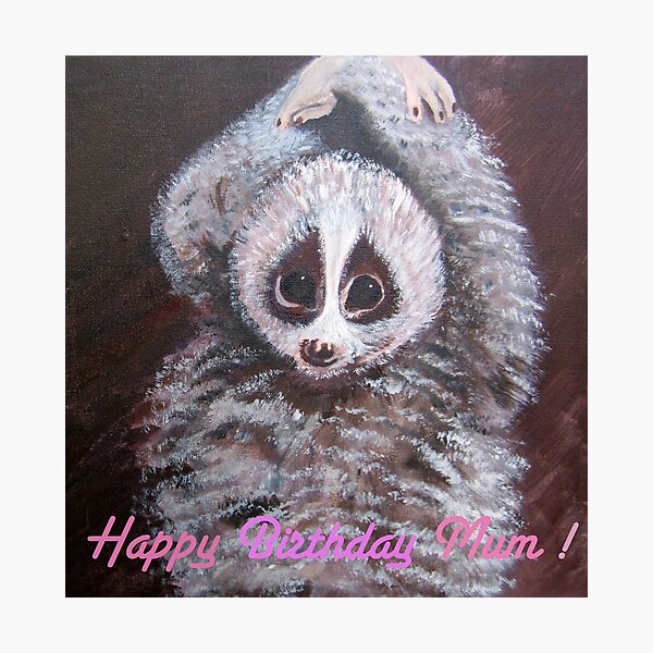 Happy Birthday Mum! Lemur Photographic Print
