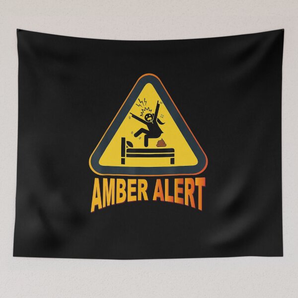 Item preview, Amber Alert Meme Crazy Girl Warning designed and sold by osborange.
