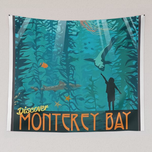 Item preview, Discover Monterey Bay Pasific Ocean Aquarium Aesthetic Poster designed and sold by doiyopo.