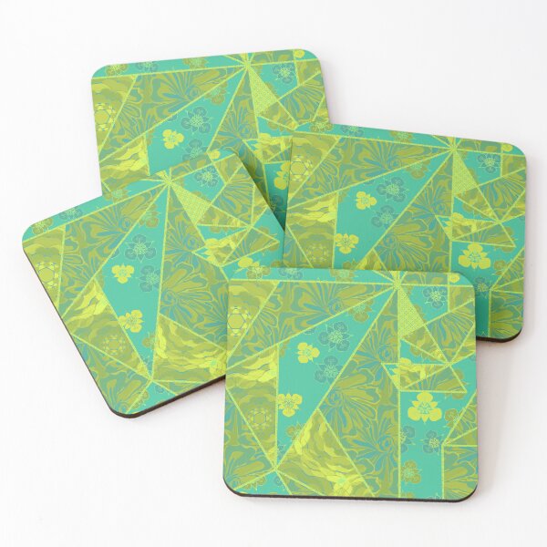 Item preview, Patchwork mosaic lemon and blue designed and sold by Anna Ratkevich.