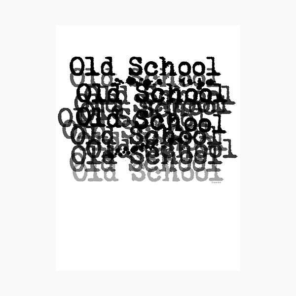 Item preview, Old School - noir designed and sold by Andi Bird.