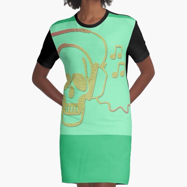 Rockskull green T-Shirt Kleid