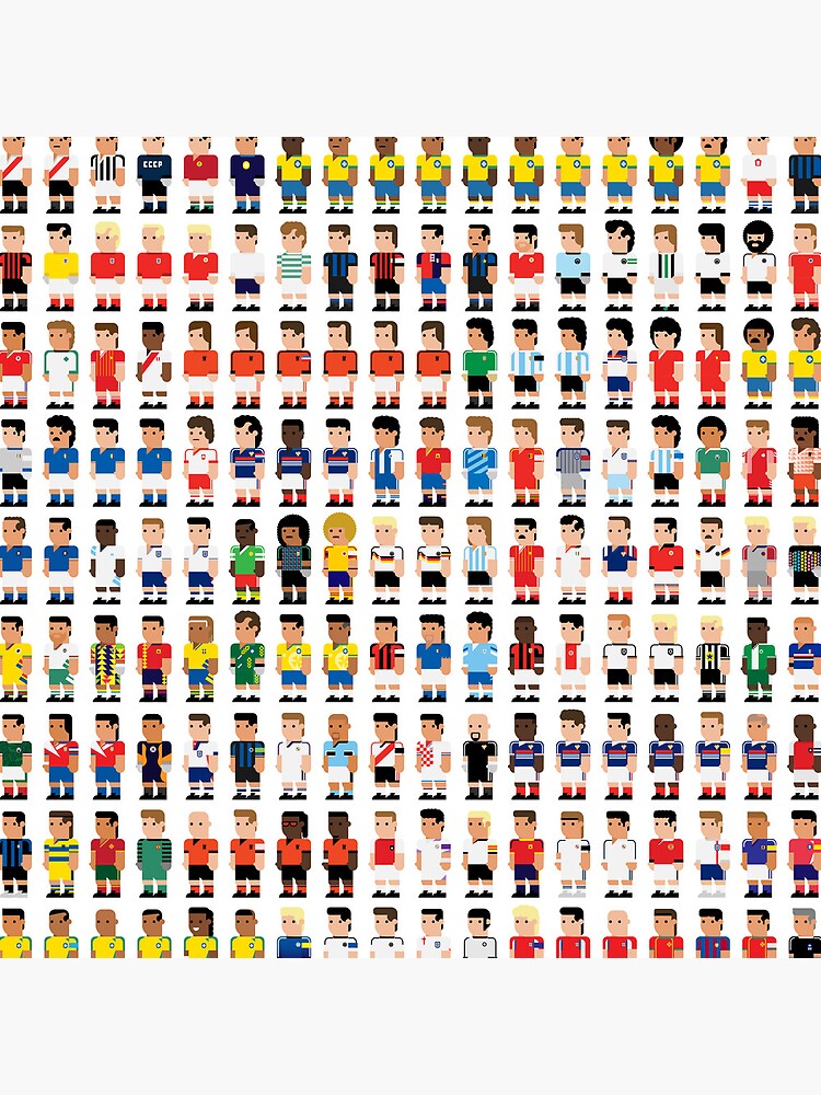 Thumbnail 4 of 4, Pillow, Soccer Legends designed and sold by johnsalonika84.