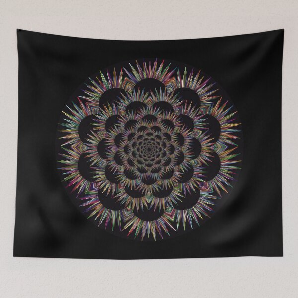 Item preview, Mandala Colour Circle Black Far Out designed and sold by stuartsemporium.