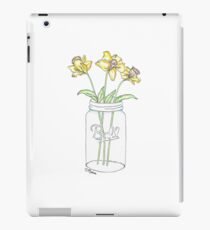 Mason Jar Daffodil Flowers iPad Case/Skin
