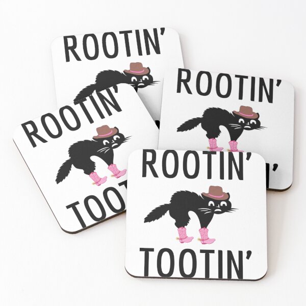 Item preview, ROOTIN TOOTIN CAT  rootin tootin cowboy cat  funny blach cat cowboy cowgirl rootin designed and sold by SarraVonepp.