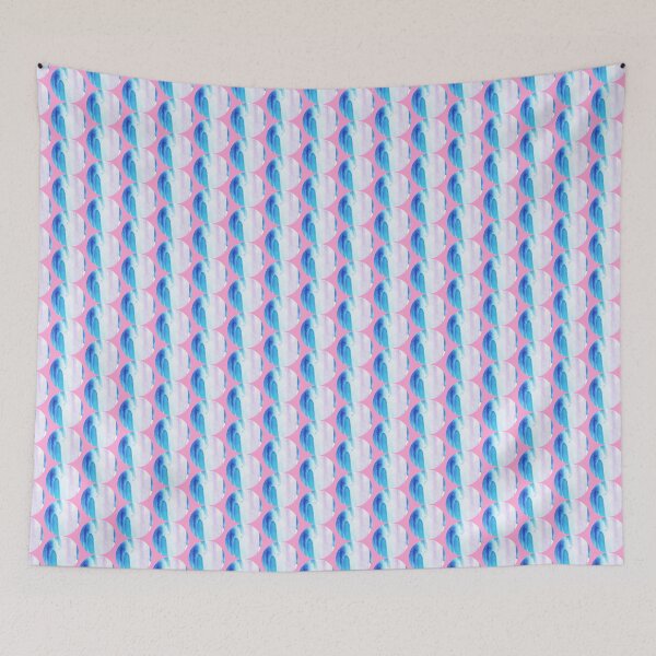 Item preview,  blue and pink watercolor circle pattern designed and sold by lausn.