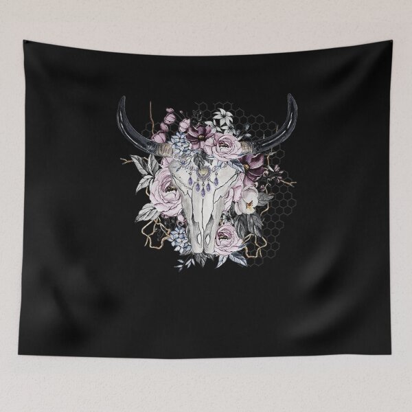 Item preview, Floral Cow Skull  designed and sold by dickvusqr.