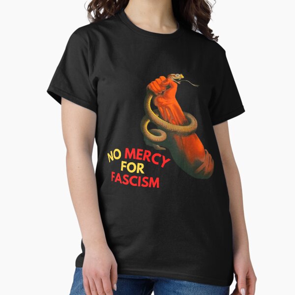 Artikel-Vorschau von Keine Gnade für den Faschismus, klassisches T-Shirt und Aufkleber | Keine Gnade für den Faschismus, Vintage-WII-T-Shirt | Keine Gnade für den Faschismus, Anti-Nazi | Scheiß auf die GOP, designt und verkauft von sugarcube1999.