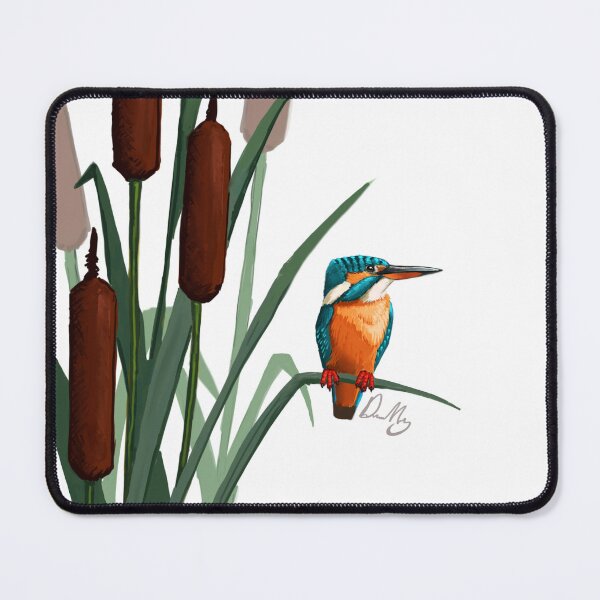 Item preview, Common Kingfisher on Reed Mace designed and sold by DHeyDesigns.