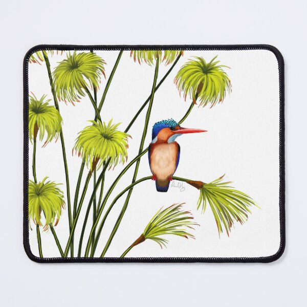 Item preview, Malachite Kingfisher on Papyrus Stand designed and sold by DHeyDesigns.